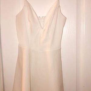 White v neck dress
